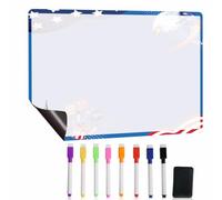 Magnetic Dry Erase Board with 8 Markers and an Eraser, 14 x 11 inches, Suitable for Iron refrigerators and All Iron Surfaces (American Style)