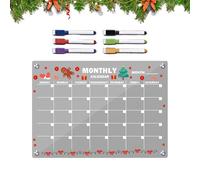Magnetic Dry Erase Board | Writeable with 6 Whiteboard Markers - Acrylic Monthly Planner and Magnetic - for Teachers, Students, Children, Teenagers, Fridge, Classroom, Dining Room and Living Room