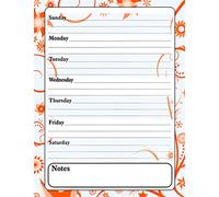 Magnetic Dry Erase Calendar - White Board Planner for Refrigerator/School Lockers - Monthly & Weekly - (Full sheet Magnetic) - Fractal 3/018