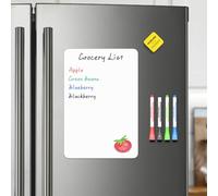 Magnetic Dry Erase Whiteboard for Fridge,Easy to Write and Clean Refrigerator Magnets for Whiteboard Flexible with 5 Magnetic Markers and 1Eraser