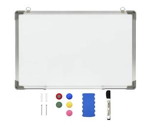 Magnetic Dry-erase Whiteboard White 60x40cm Steel Presentation Supply vidaXL