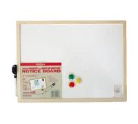 Magnetic Dry Wipe White Board - Wall Mounted Whiteboard with Marker & Magnets, Write-On/Wipe-Off Surface for Home, Office & Classroom - Includes Fixing Hooks (90cm x 60cm)