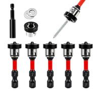 Magnetic Drywall Screw Setter Bits with Adjustable Depth Stop(6-Piece Set)