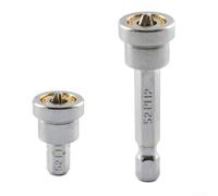 Magnetic Drywall Screwdriver Bit Set with Positioning For Ring, Self Centering Drill Bit for Screws, PH2 Hex Shank Plasterboard Installation Tool for Woodworking(25mm+50mm)