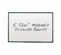 5 Star Magnetic Drywipe Board Steel Trim with Fixing Kit and Detachable Pen Tray 1200x900mm 424127
