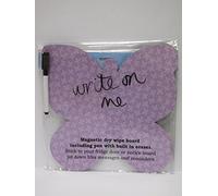 Magnetic Drywipe Butterfly Notice Memo Board Including Pen with Built in Eraser