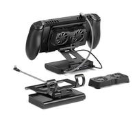 Magnetic Dual Cooling Fan Docking Station for ROG Xbox Ally X/Switch 2 | Detachable 3 speed, 6 in 1 Steam Deck Dock Stand for Legion Go / MSI Claw, HDMI 4K@144Hz, 100W PD, USB A Gaming Hub
