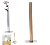 Magnetic Elegant Single Stem Vase,Hidden Magnet Table Centerpiece Decor,Single Rose Vase,Anti-Tip Design for Home Dinner Daily Decor (1 Pc Brown)