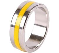 Magnetic Engraved PK Ring Magic Tricks Colored Magic Ring Accessories For Coin Magia Magician Close Up Street Illusions Gimmicks Mentalism Props(White 19mm) (YELLOW 20MM)