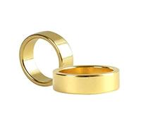 Magnetic Engraved PK Ring Magic Tricks Magician Appear Vanish Magic Close Up Street Accessories Illusions Gimmick Prop Mentalism (Golden, 21mm)