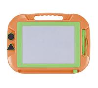 Magnetic Erasable Drawing Board for Kids 43x32 cm - With 2 Stamps, Stylus, and Handle - Portable Educational Drawing Toy in White/Black to Encourage Creativity and Learning (Age 36M+)