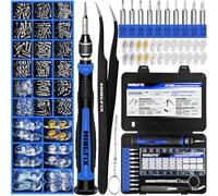 Magnetic Eyeglass Repair Kit, MINGFIX Eye Glasses Repairing Tool Kit with Assorted Screws, Nose Pads, Precision Screwdriver Bits Set & Tweezer with Travel Case for Glasses,Sunglass and Spectacles