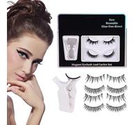 Magnetic Eyelash 2 Pairs No Glue Natural False Strips