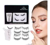 Magnetic Eyelash,2 Pairs No Glue Natural False Strips | Eyelashes Magnetic,for Beauty Volume Women Girl Home Travel Business Trip Wife Friend Sister Daughter Beginners