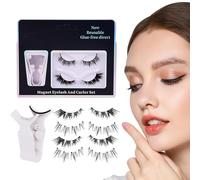 Magnetic Eyelashes | 2 Pair Natural Looking Magnetic Lashes With Tweezers,Gorgeous Wispy Faux Lashes, 3D Natural Look False Eyelashes, Soft Lashes, Cluster Lashes, Self Adhesive