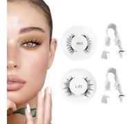 Magnetic Eyelashes, 2 Sets Natural Magnetic False Eyelashes, Reusable Magnetic False Eyelashes with Applicator, No Glue Needed, Easy to Wear and Remove