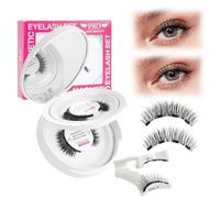 Magnetic Eyelashes 4Pcs Magnets Per Piece With Applicator Long Lasting And Reusable Magnetic Lashes Kit No Glue Needed False Eyelashes Waterproof,Cruelty Free,Easy To Wear(2pairs,Intimacy+Elation)