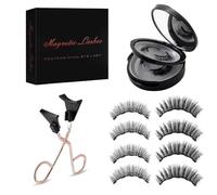 Magnetic Eyelashes, Dual Magnetic False Eyelashes without Eyeliner, Reusable Fake Eyelashes with Applicator No Glue, Natural Look