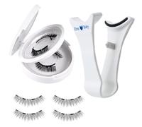 Magnetic Eyelashes - False Eyelashes Kit Set, No Glue Solution | Natural Looking Eyelashes, Portable Applicator Beauty Pack for Makeup Station Ready to