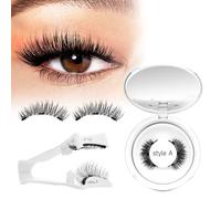 Magnetic-Eyelashes Kit with Applicator, Higu clace Natural Magnetic Lashes Reusable Fasle Eyelashes No Glue Needed, Magnetic Eye Lashes Easy to Wear for Beginner (Style A9)