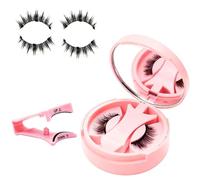 Magnetic Eyelashes Lash Kit for Women Over 50 with Applicator Wispy False Eyelashes No Glue No Liner Waterproof Reusable Magnetic Lashes Easy 5-Second Application for Shaky Hands (No.2) (No.6)