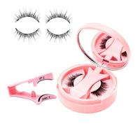 Magnetic Eyelashes Lash Kit for Women Over 50 with Applicator Wispy False Eyelashes No Glue No Liner Waterproof Reusable Magnetic Lashes Easy 5-Second Application for Shaky Hands (No.2) (No.1)