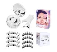 Magnetic Eyelashes, Magnetic Eyelash Set, False, Natural-Looking Magnetic Eyelashes for Women without Glue, Magnetic Reusable False Eyelashes for Business Trips, Travel