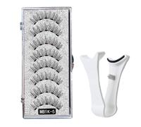 Magnetic Eyelashes - Magnetic Lashes With Applicator | False Eyelashes | Soft No Glue Or Liner Needed Eye Makeup | 2 Pairs False Lashes | Reusable Lash Strips For 3D Natural Look Easy To Use