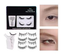 Magnetic Eyelashes Natural Look | 2 Pairs Glue-Free Natural False Strips Extensions - Lashes Magnetic | for Daughter Sister Friend Wife Girl Women Beginners Home Travel Business Trip Beauty Volume