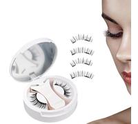Magnetic Eyelashes Natural Look Natural Eyelash Cluster with Applicator, Magnetic Eyelashes without Glue for Women Girls Beginners Beauty Volume Travel Business Home Wife Girlfriend Sister
