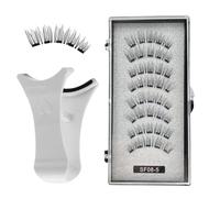 Magnetic Eyelashes, No-Glue Magnetic Eyelashes, Eyelashes with Applicator, Wispy False Eyelashes, Natural Look Reusable Magnetic Lashes Kit, Fake Eyelashes Kit for Bigger and Brighter Eyes Stunning Lo