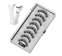 Magnetic Eyelashes with Applicator - 0.5 Inch False Eyelashes Set | Synthetic Fibre Material - Lightweight, Reusable Magnetic Eyelashes with Easy Clip Application that Makes the Eye Magic So For