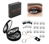 Magnetic Eyelashes with Applicator, 2 Pairs Reusable Lashes Kit, No Glue Needed False Lashe Without Eyeliner Natural Look, Long-Lasting Easy to Wear and Remove, 2 Styles
