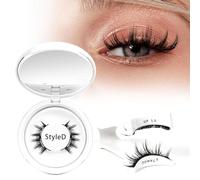Magnetic Eyelashes With Applicator, Higu clace 1 Pair Reusable Magnetic Lashes No Glue Needed, Easy to Use at Home(Style D)