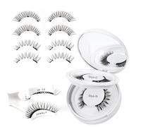 Magnetic-Eyelashes with Applicator, Higu clace Magnetic-Lashes No Glue or Eyeliner Needed, 1 Pair Reusable Eye Lash Kit Natural Look, False Eyelash Easy to Wear and Remove(STYLE CN)