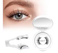 Magnetic-Eyelashes with Applicator, Higu clace Magnetic-Lashes No Glue or Eyeliner Needed, 1 Pair Reusable Eye Lash Kit Natural Look, False Eyelash Easy to Wear and Remove(STYLE F2)