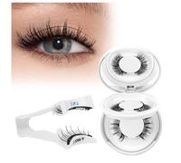 Magnetic-Eyelashes with Applicator, Higu clace Magnetic-Lashes No Glue or Eyeliner Needed, 1 Pair Reusable Eye Lash Kit Natural Look, False Eyelash Easy to Wear and Remove(STYLE CF)