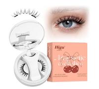 Magnetic Eyelashes with Applicator, Higu clace Waterproof Magnetic Eyelash No Glue or Eyeliner Need, Reusable Magnetic Fake lashes Easy to Wear, Magnetic Eyelash Beginner Friendly(STYLE-N)