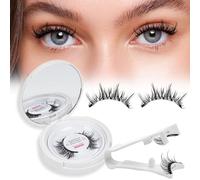 Magnetic Eyelashes With Applicator Long Lasting And Reusable Magnetic Lashes Kit 5Pcs Magnets Per Piece No Glue Needed False Eyelashes Waterproof,Cruelty Free,Easy To Wear(1pair,Vibrant)