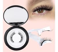 Magnetic Eyelashes with Applicator Natural Lashes Magnetic False Eyelashes No Glue Needed Strip Lashes C-at Eye Wispy Eyelashes Durable 1 Pair Magnetic Lashes(H- Wispy Magnetic 1 Pair)