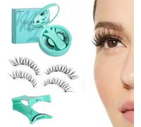 Magnetic Eyelashes with Applicator - No Glue False Eyelashes Natural Look Reusable Kit of 2 Magnets for 3 Seconds Application (ZP06)