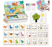 Magnetic Face Puzzle Dress Up Game, Double Sided Magnetic Drawing Board Kids Jigsaw, Magnetic Dress Up Game, Portable Learning Activity for Kids 3+, Felt Board & Storage Included, for Boys Girls (C)