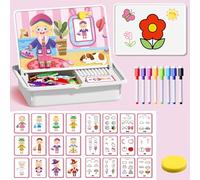 Magnetic Faces Learning Puzzle for Kids - Double-Sided Educational Game for Preschool Expression Recognition and Dress-Up Fun - Travel-Friendly Toy