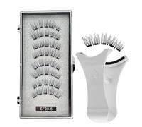 Magnetic False Eyelashes - 8pcs Magnetic Eyelashes Kit | No Glue Manga Natural Lashes | Magnet Eye Lashes | False Eyelash Easy to Wear for Bigger and Brighter Eyes Stunning Look