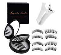 Magnetic false eyelashes,Magnetic Eyelashes,Long Lasting Reusable With Applicator,Magnetic Lashes,Natural Look No Glue or Eye Liner Needed False Eyelashes Waterproof, Easy To Wear(2 pairs)