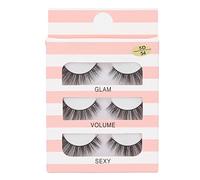 Magnetic False Eyelashes Reusable Lightweight 5D Fiber Lashes Windproof For Women Daily Makeup 3 Pairs