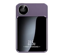 Magnetic Fast Charging Bank 10.4×6.8×1.9 Cm Alloy 20000mAh Magnetic Wireless Charger With Ring Portable Fast Charging Powerbank Pocket-Friendly Size Fortabletops Home Travels Smart Watch