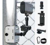 Magnetic Fence Mount - for Mevo Start, GoPro, iPhone and Action Cameras, Two 1/4" Mount Points Camera Magnet Holder for Game Changer at Baseball Field (Black)