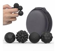 Magnetic Fidget Toy Balls, Textured Silicone Sensory Stress Relievers with Magnetism, Develop Motor Skills, ADHD/Autism Support, Anxiety Relief for Kids & Adults (Black, 4PCS / Set)