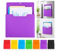 Magnetic File Holder - No-Drill Paper Folder Organizer | Colorful Magnetic File Holders Organize A4 Papers on Whiteboards, Fridges, Lockers and Metal Cabinets